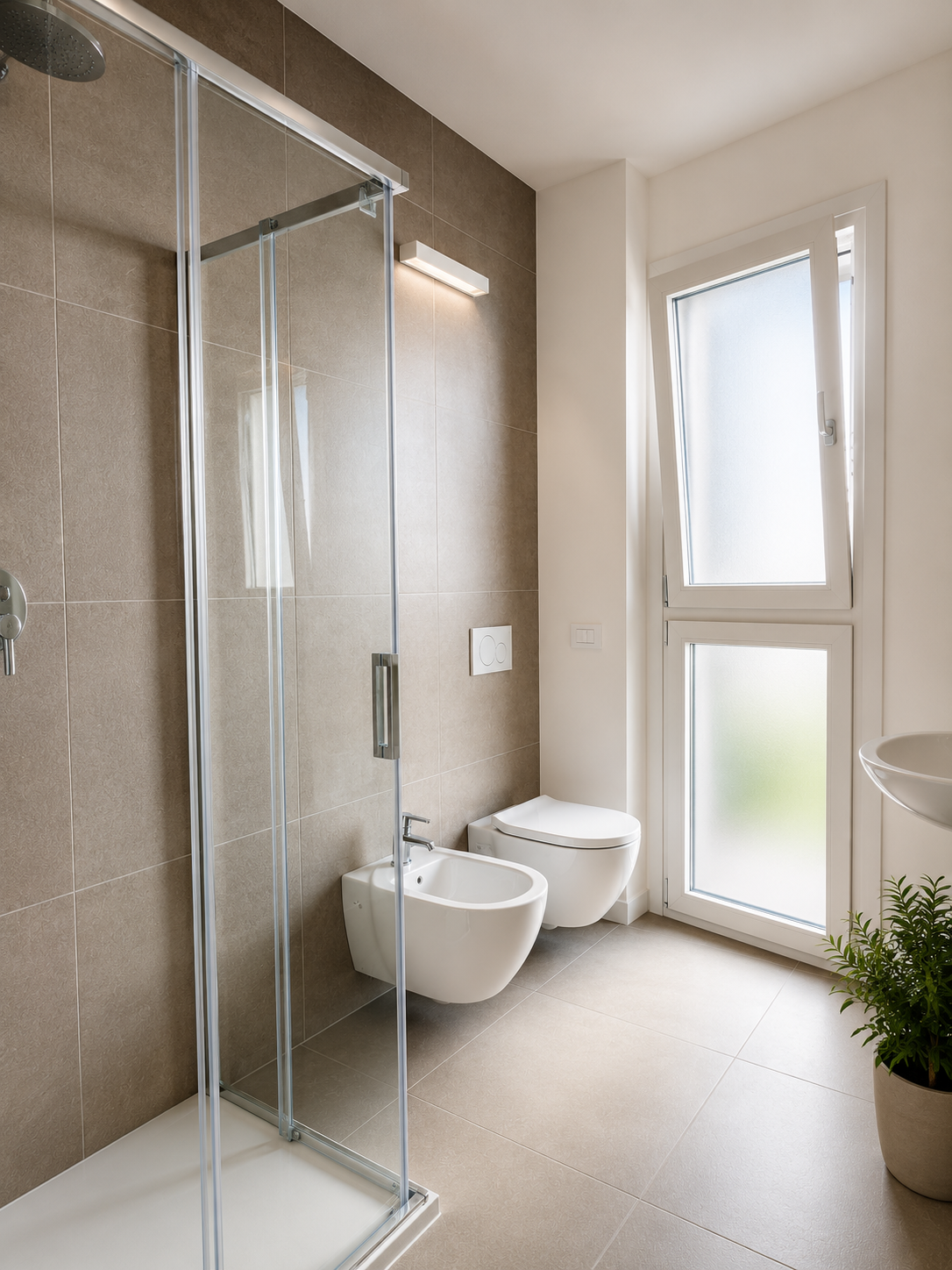 Bagno con doccia